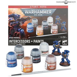 Space Marines Intercessors and Paints Set